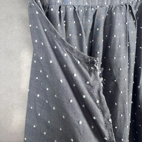 Eileen West Gown Nightgown Womens Sz S Gray Long Swiss Dot Lace Cottagecore Midi - Picture 5 of 6